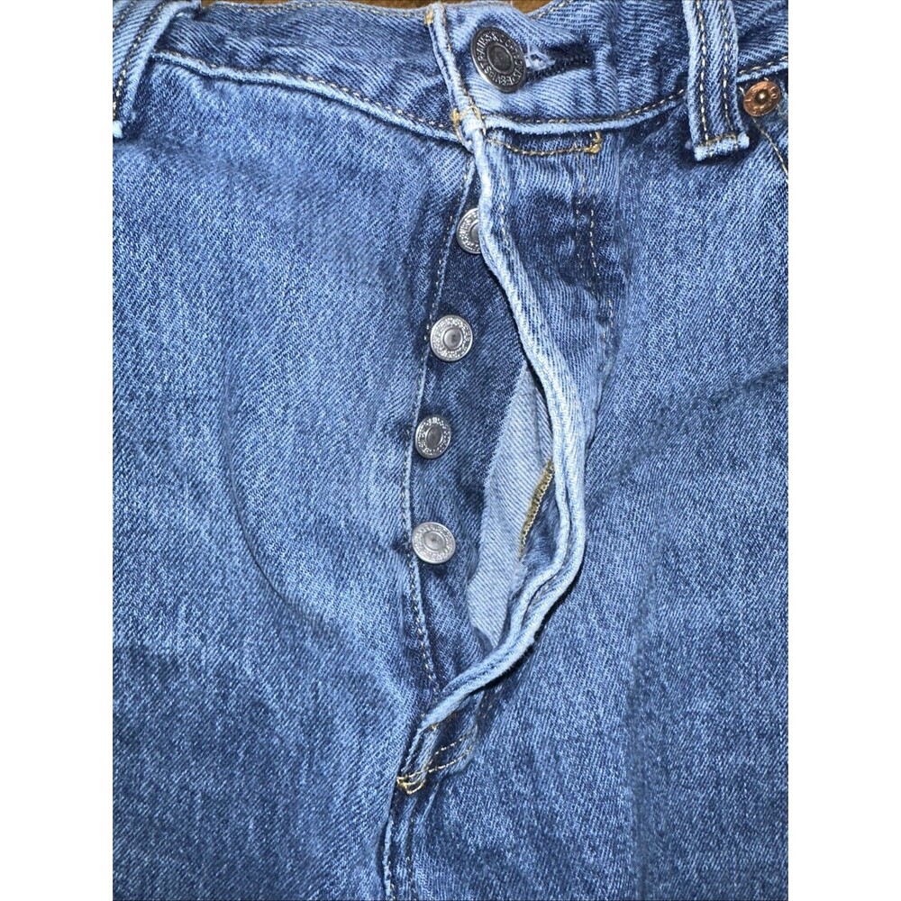 501 Original Fit Jeans Button Fly Medium Wash W34 L30 - Picture 10 of 15